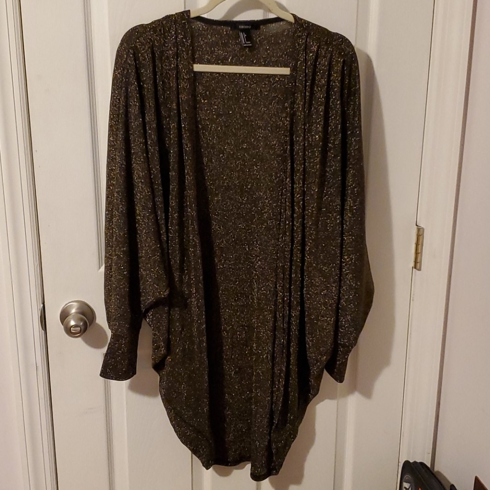 Black and gold bat wing cardigan